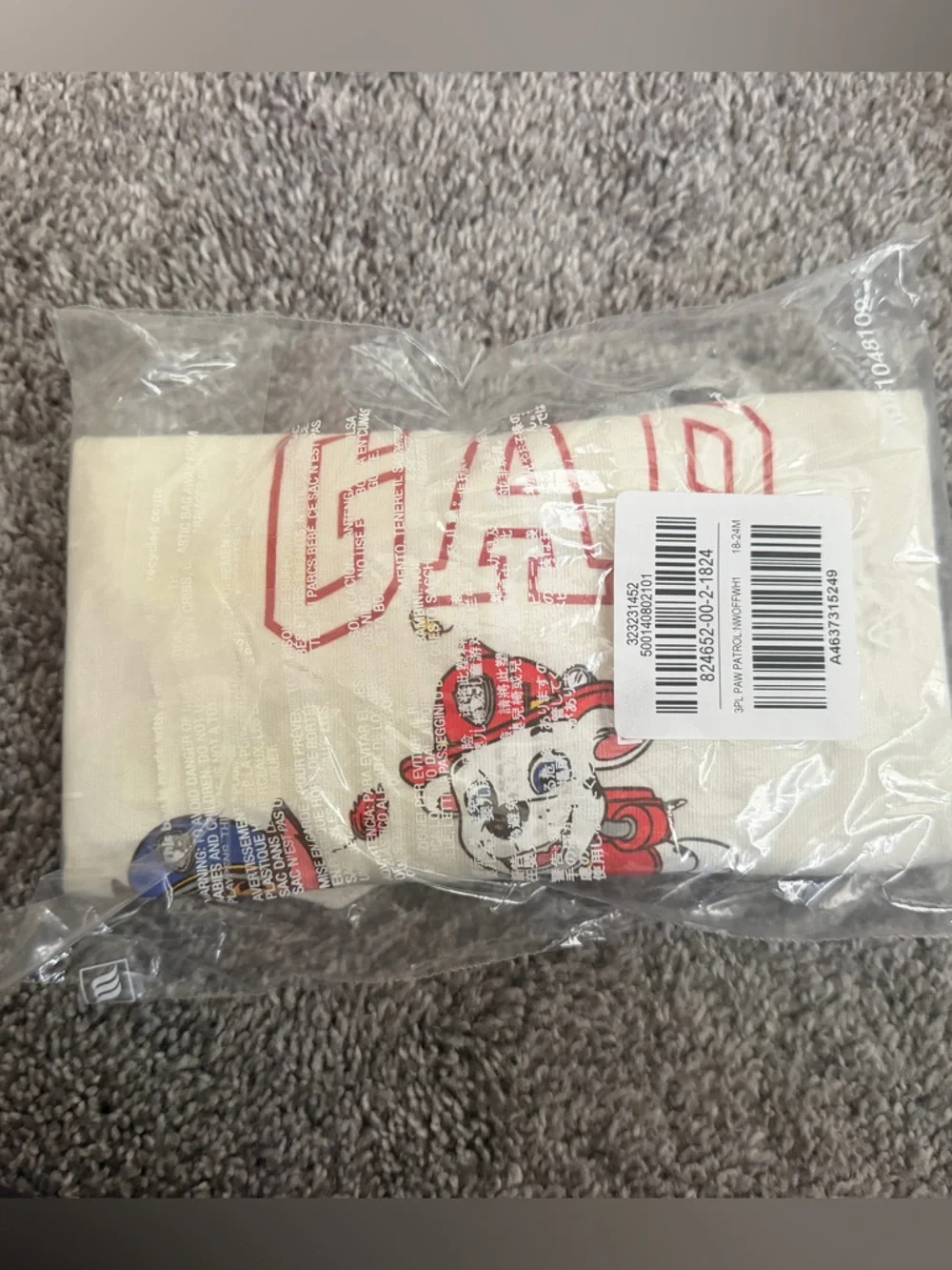 NWT GAP Paw Patrol Fall Graphic Shirt 18-24M